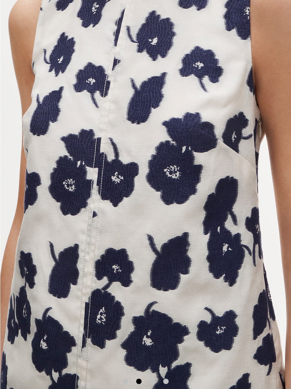 J. Crew Navy Floral Print Sleeveless Dress on White